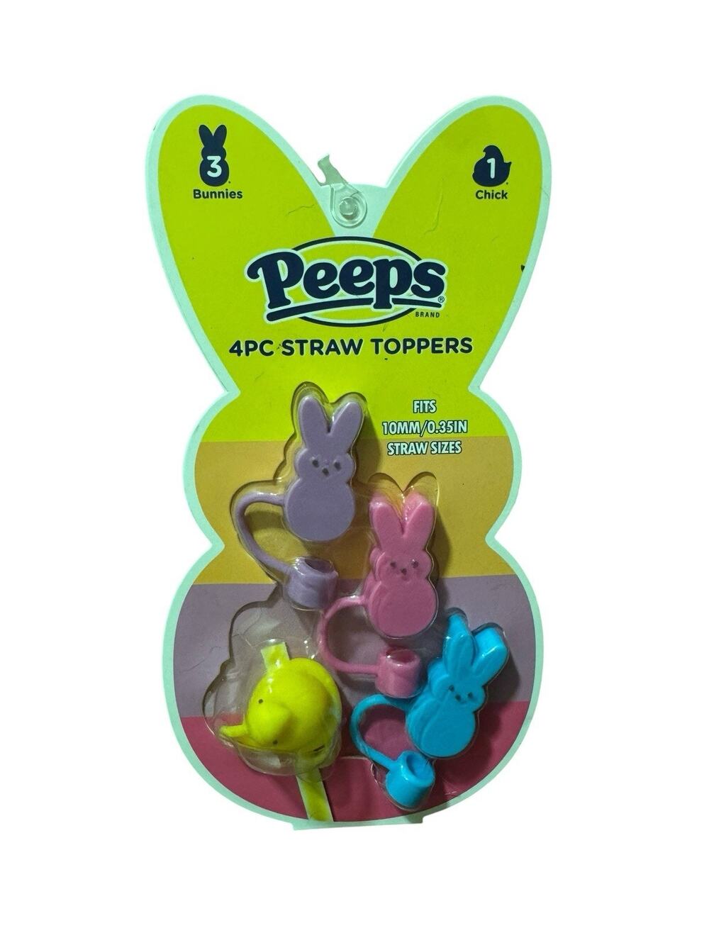 PEEPS EASTER STRAW TOPPERS SET OF 4 NEW